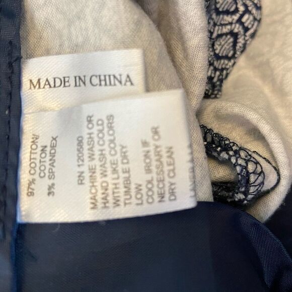 AMANDA&CHELSEA Blue Printed Cropped Trouser Pant 8 - Picture 6 of 9